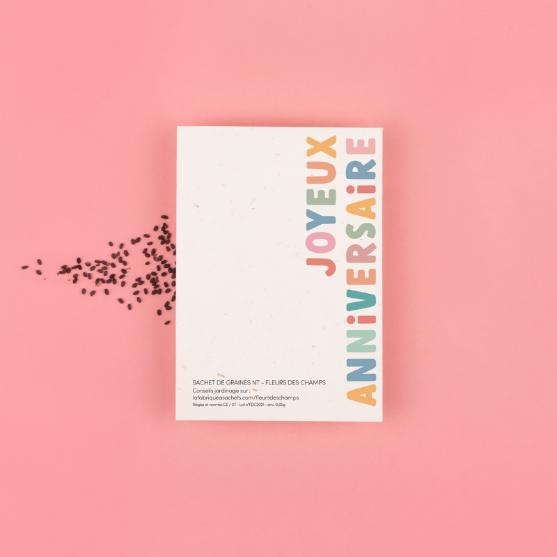 Sachet de graines - Joyeux anniversaire