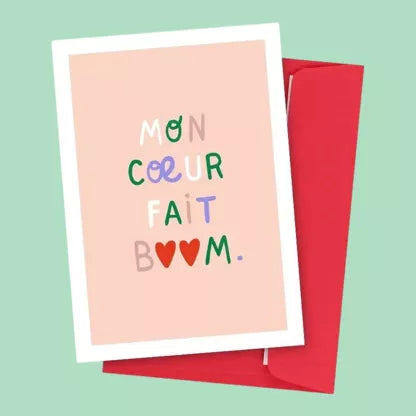 Carte - Mon coeur fait boom