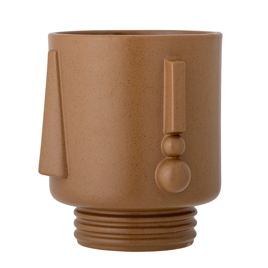 Pot de fleur marron