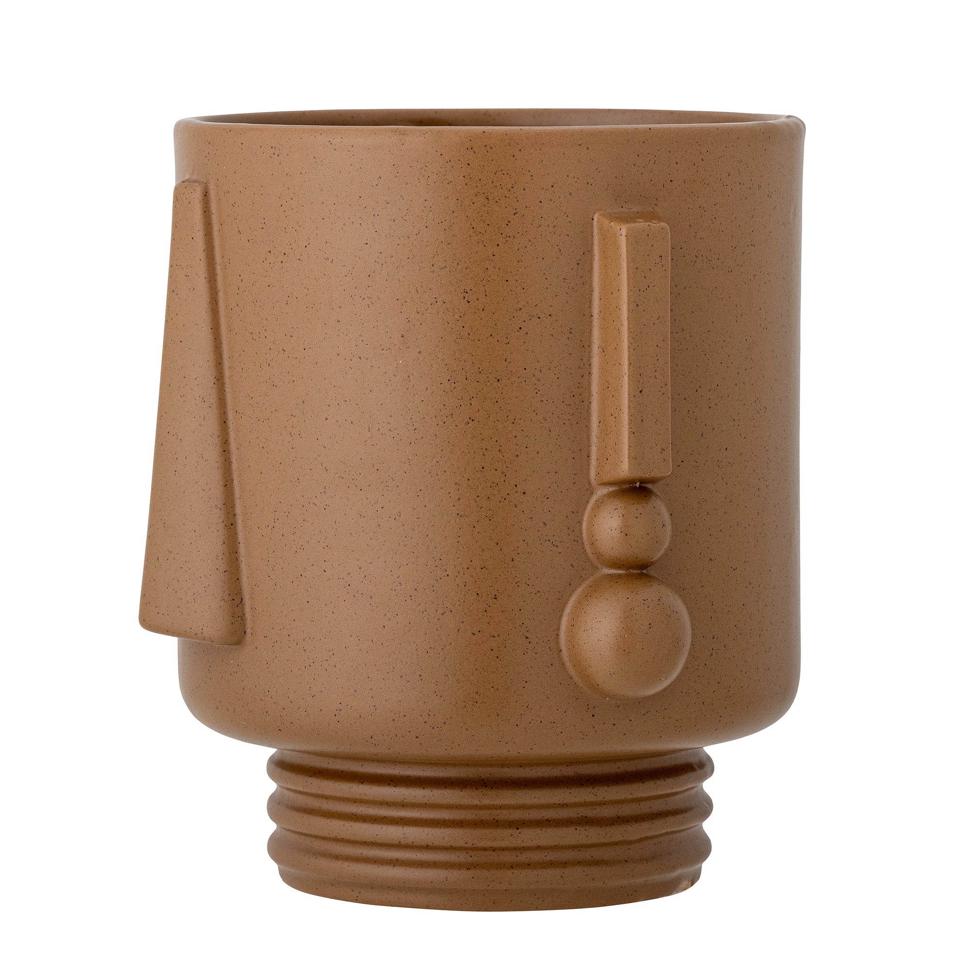 Pot de fleur marron