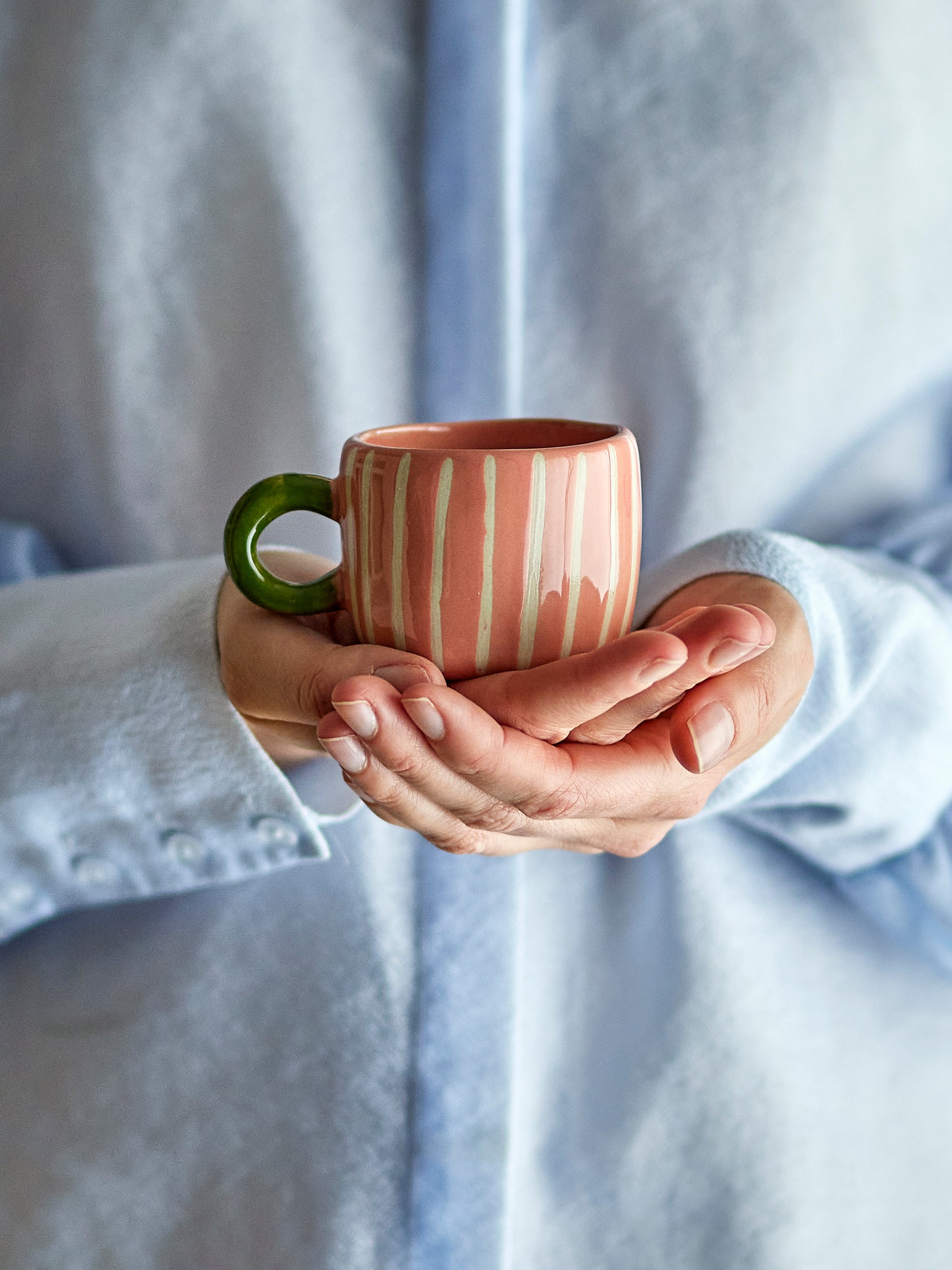 Tasse rose - Rayures