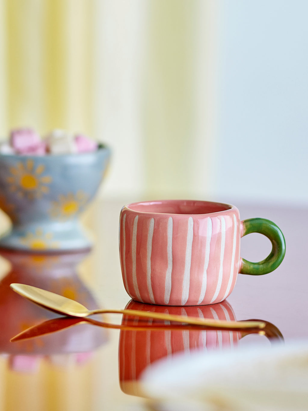 Tasse rose - Rayures