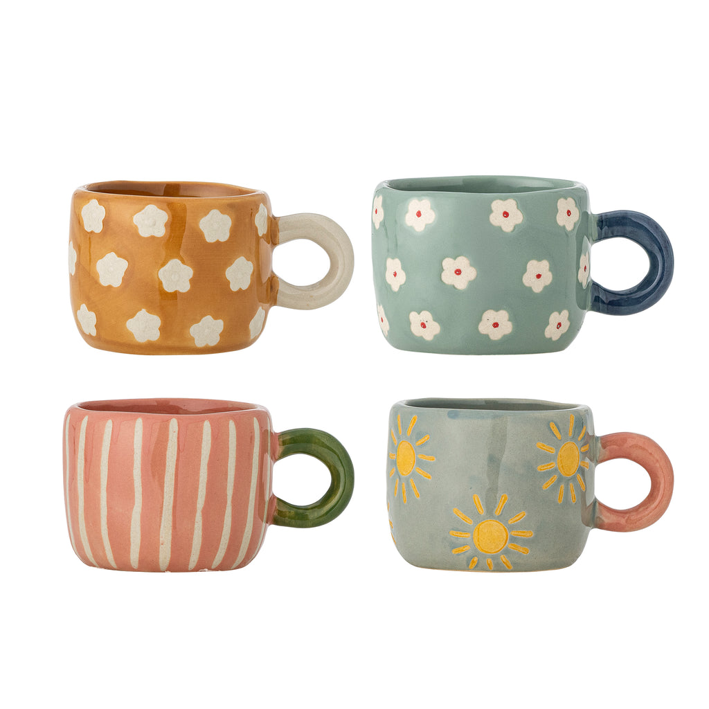Tasse Bleue - Fleurs
