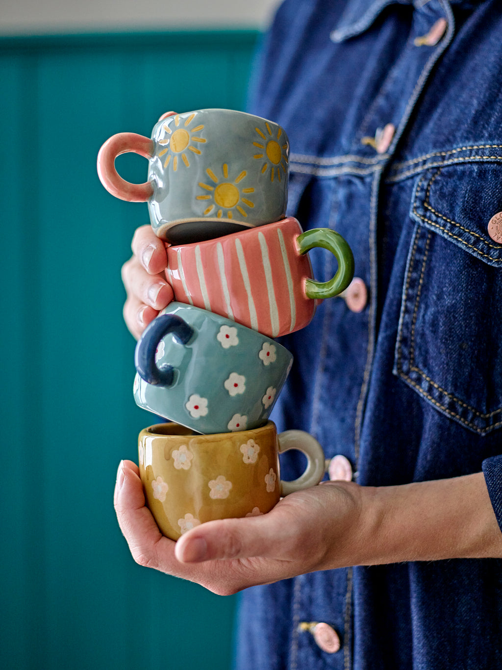 Tasse rose - Rayures