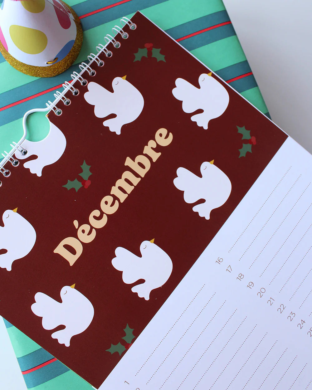 Calendrier anniversaires - Rayures