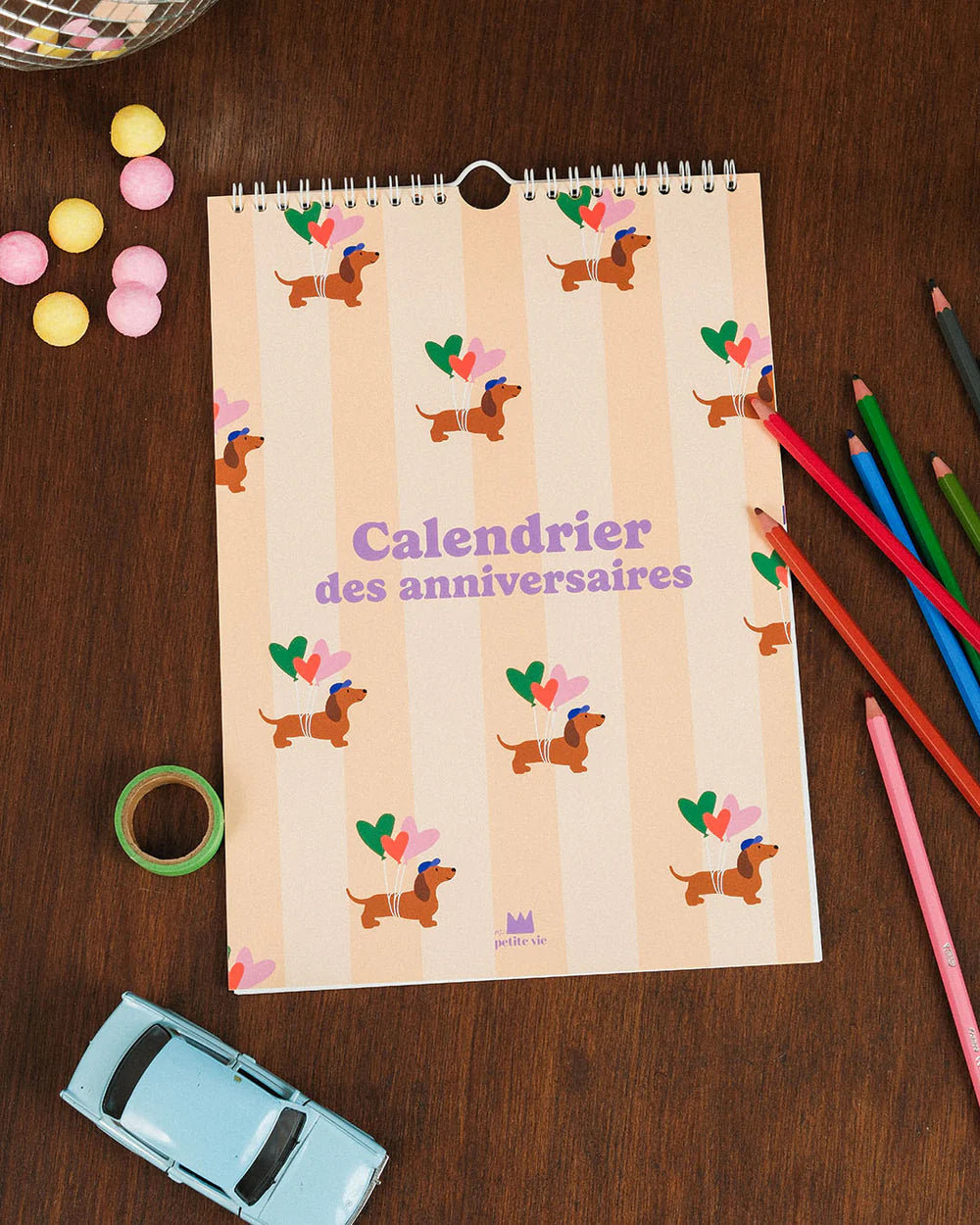 Calendrier anniversaires - Rayures