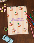 Calendrier anniversaires - Rayures