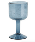 Verre à vin coloré bleu