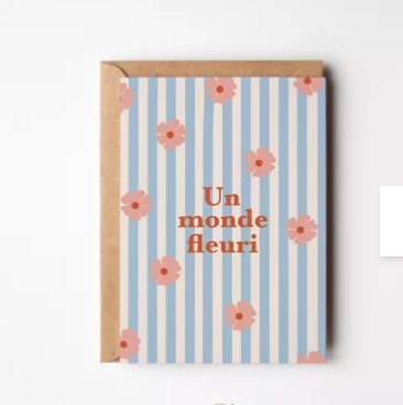 Carte - Un monde fleuri