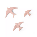 Lot 3 hirondelles - Rose