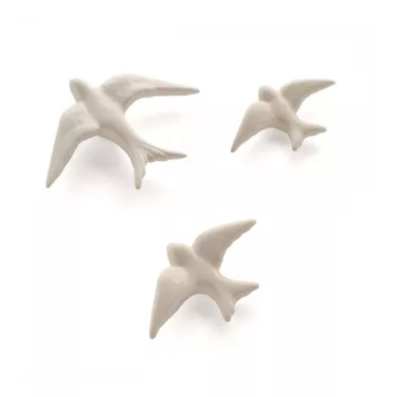 Lot 3 hirondelles - Blanc