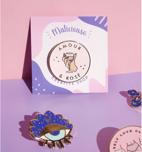 Pin`s "amour & rosé"