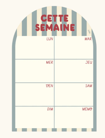 Planning - semaine