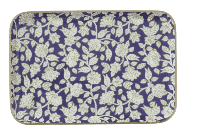 Plateau bohème chic à fleurs