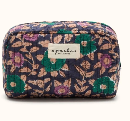 Petite trousse maquillage - Coeur Navy forest
