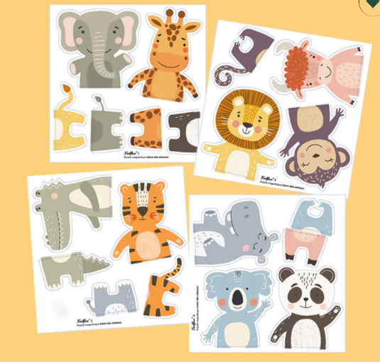 puzzle magnétique - safari des animaux