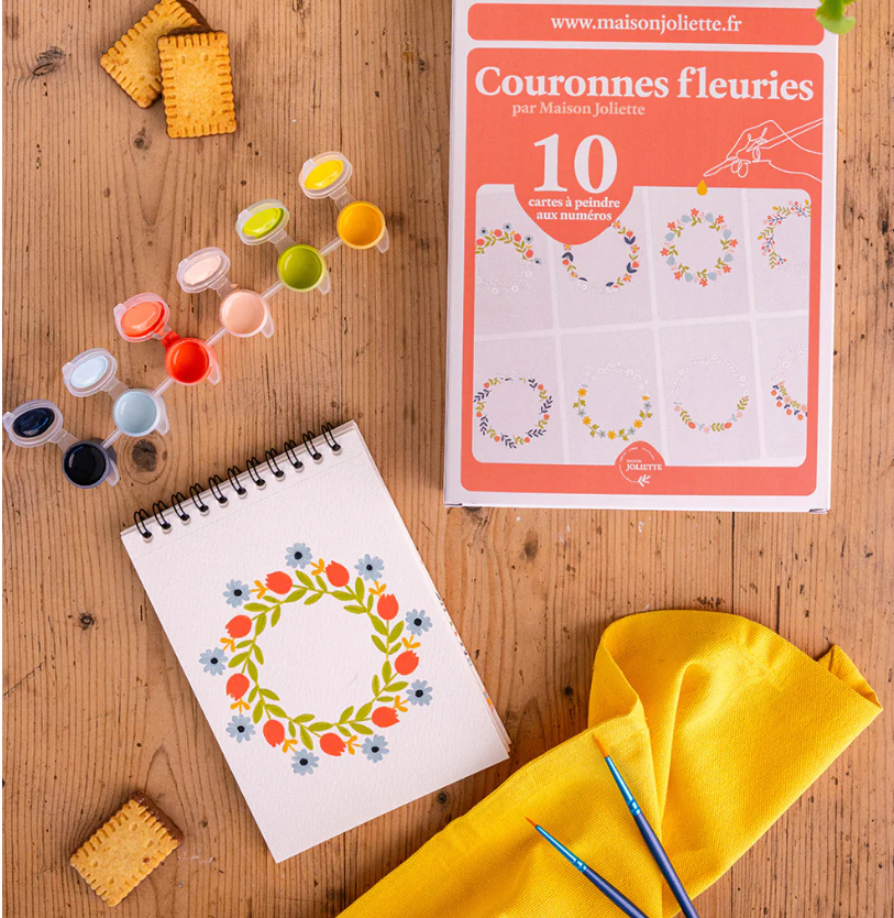 Peinture au numéro - Couronne fleuries