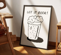 Affiche "Let it beer"