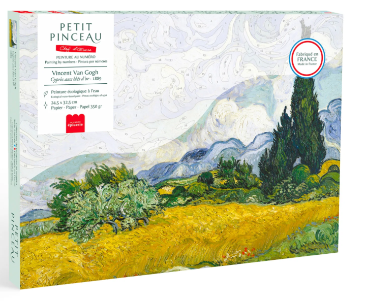 Peinture au numéro - Cyprès aux blés d'or, Vincent Van Gogh