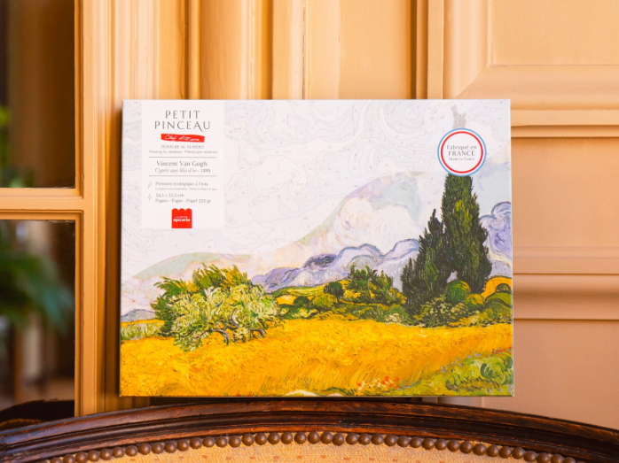 Peinture au numéro - Cyprès aux blés d'or, Vincent Van Gogh