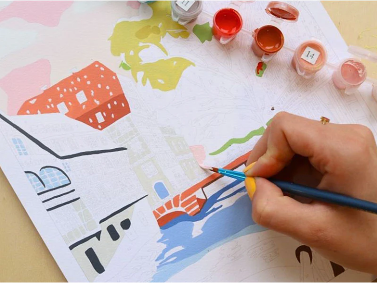 Peinture au numéro - La Petite France par Camille Clerc