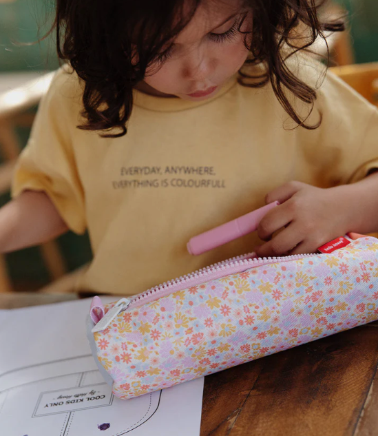 Trousse Scolaire Rétro flowers