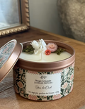 Bougie fleur "bois de oud"