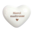 Coeur en céramique "merci maîtresse"