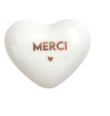 Coeur en céramique "merci"