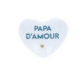 Coeur en céramique "papa d'amour"