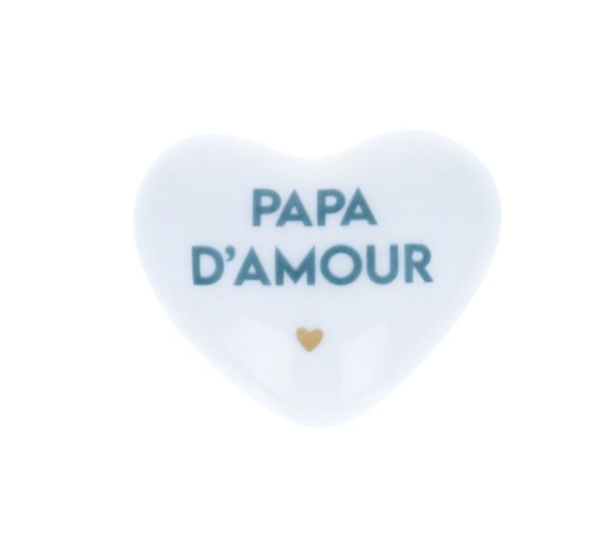 Coeur en céramique "papa d'amour"