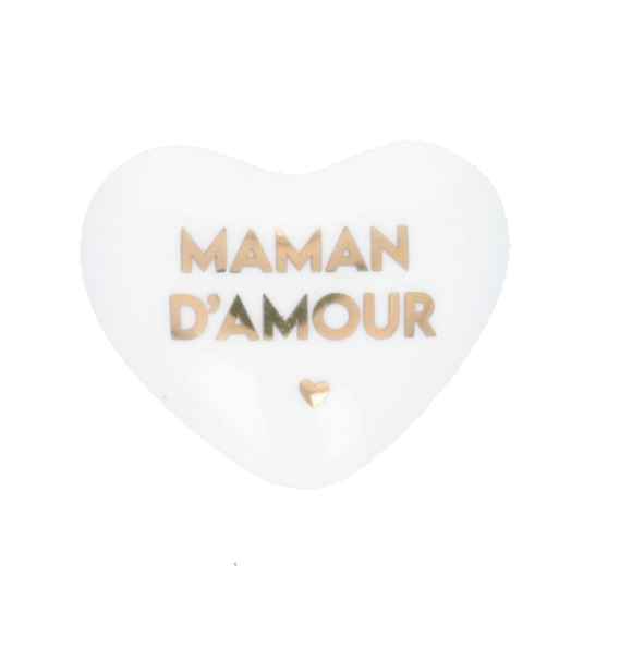 Coeur en céramique "maman d'amour"