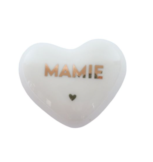 Coeur en céramique "mamie"
