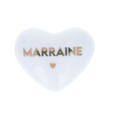 Coeur en céramique "marraine"