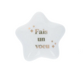 Coeur en céramique "fais un voeu"