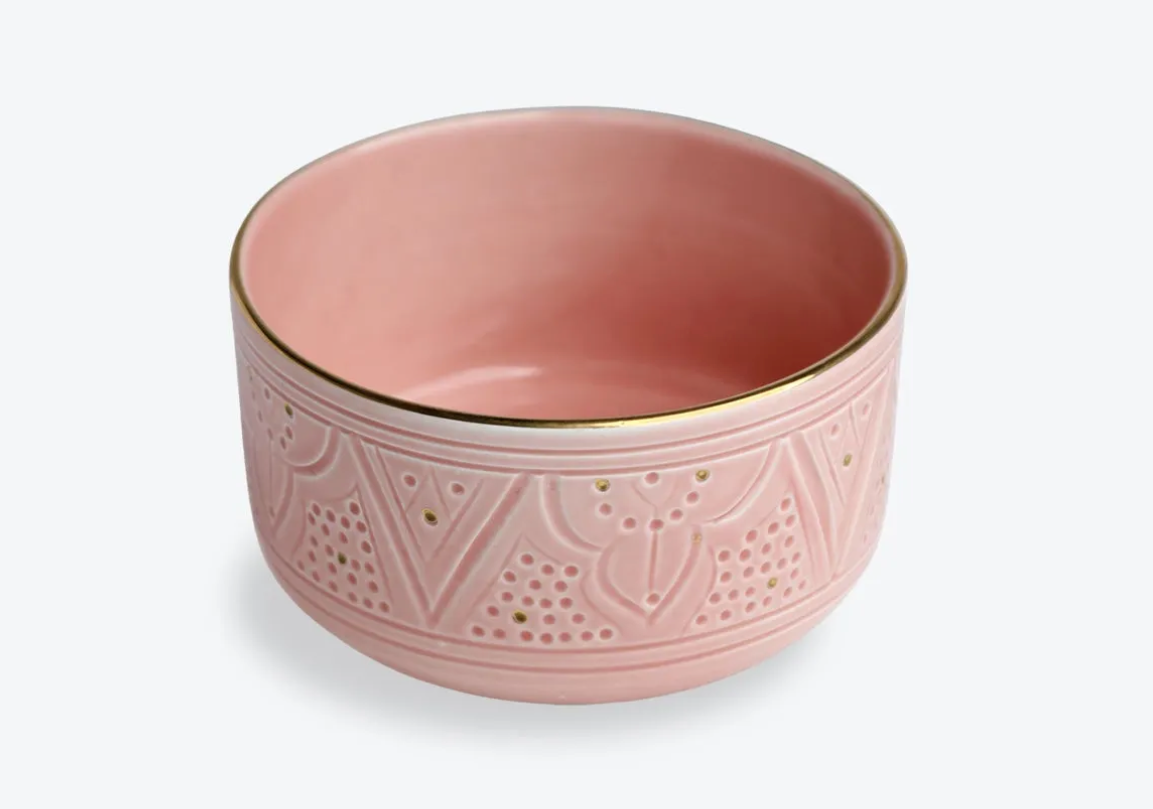 Saladier droit rose