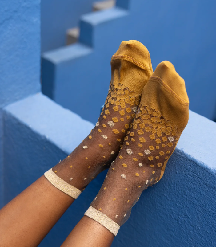 Chaussettes "NAKAMEGURO OCRE"