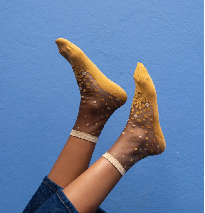 Chaussettes "NAKAMEGURO OCRE"