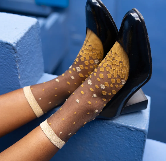 Chaussettes "NAKAMEGURO OCRE"