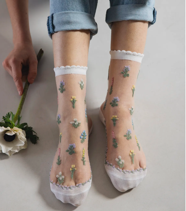 Chaussettes "fleurs des champs"