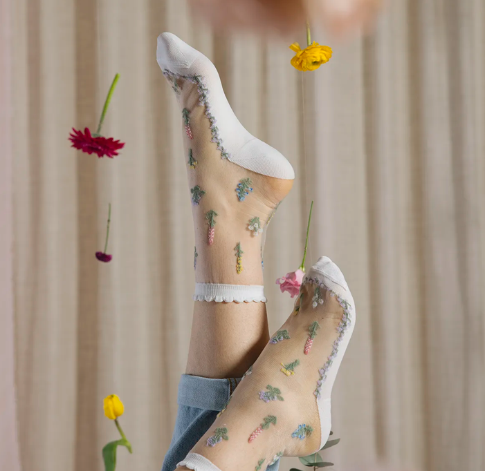 Chaussettes "fleurs des champs"