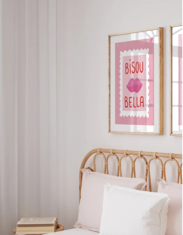 Affiche "Bisous bella" atws