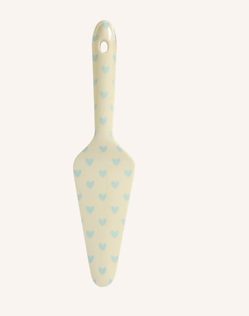 Pelle à tarte coeur bleu