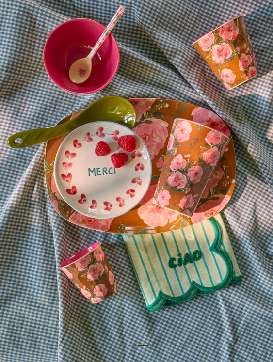 Gobelet Rice - Floral fiesta rose