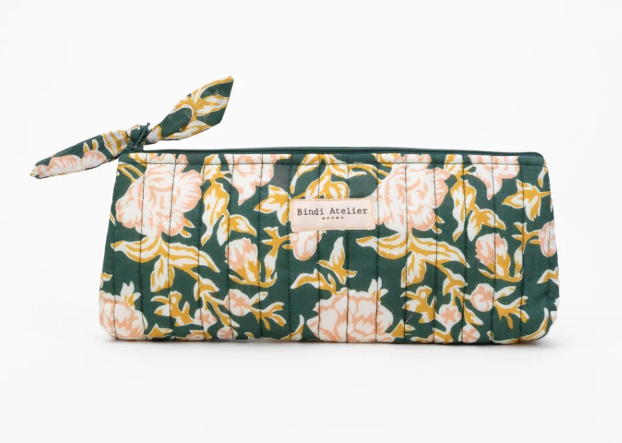 Trousse crayons - bouquet du matin eucalyptus