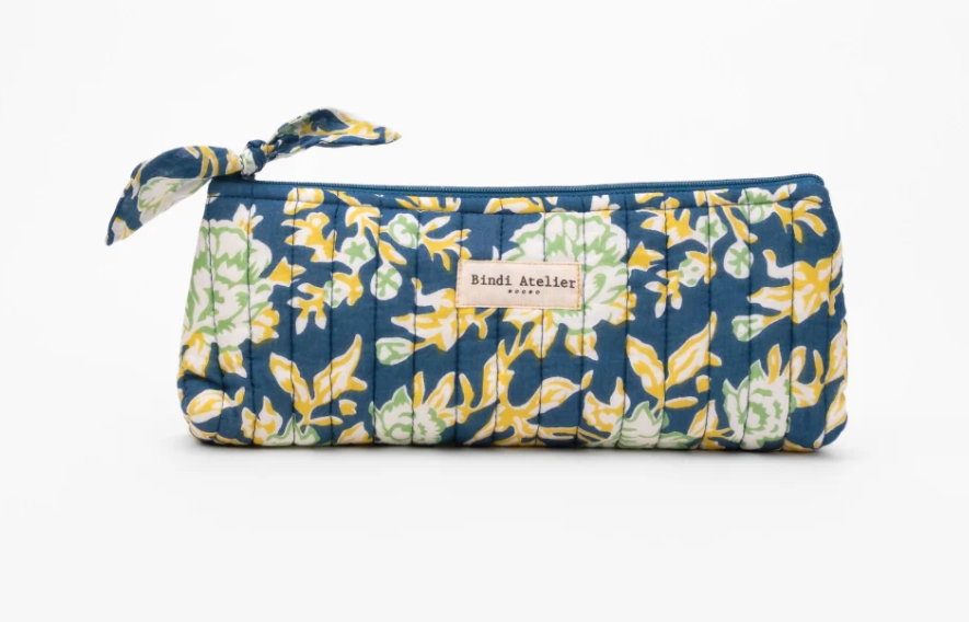Trousse crayons - Bouquet du matin lagon