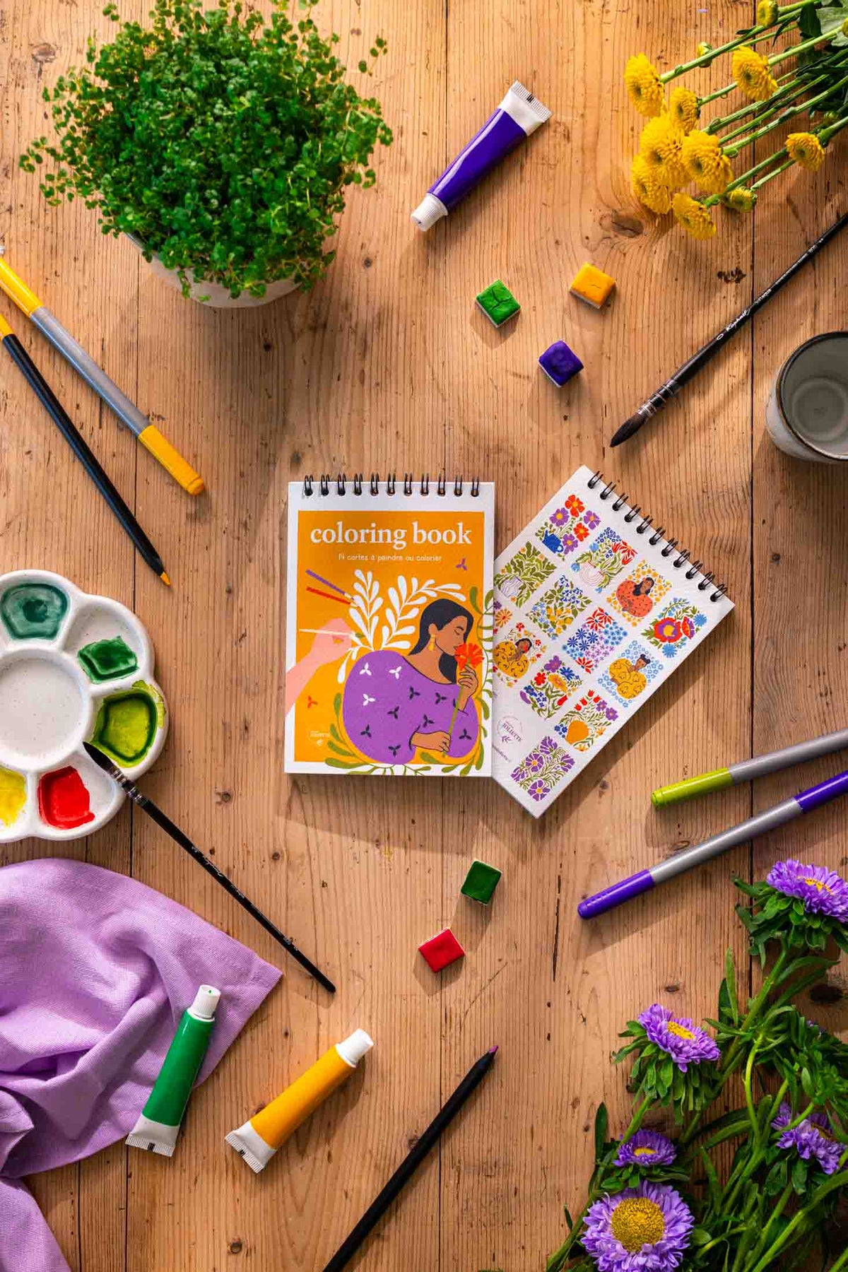 Carnet de coloriage A6 - Jardin des muses