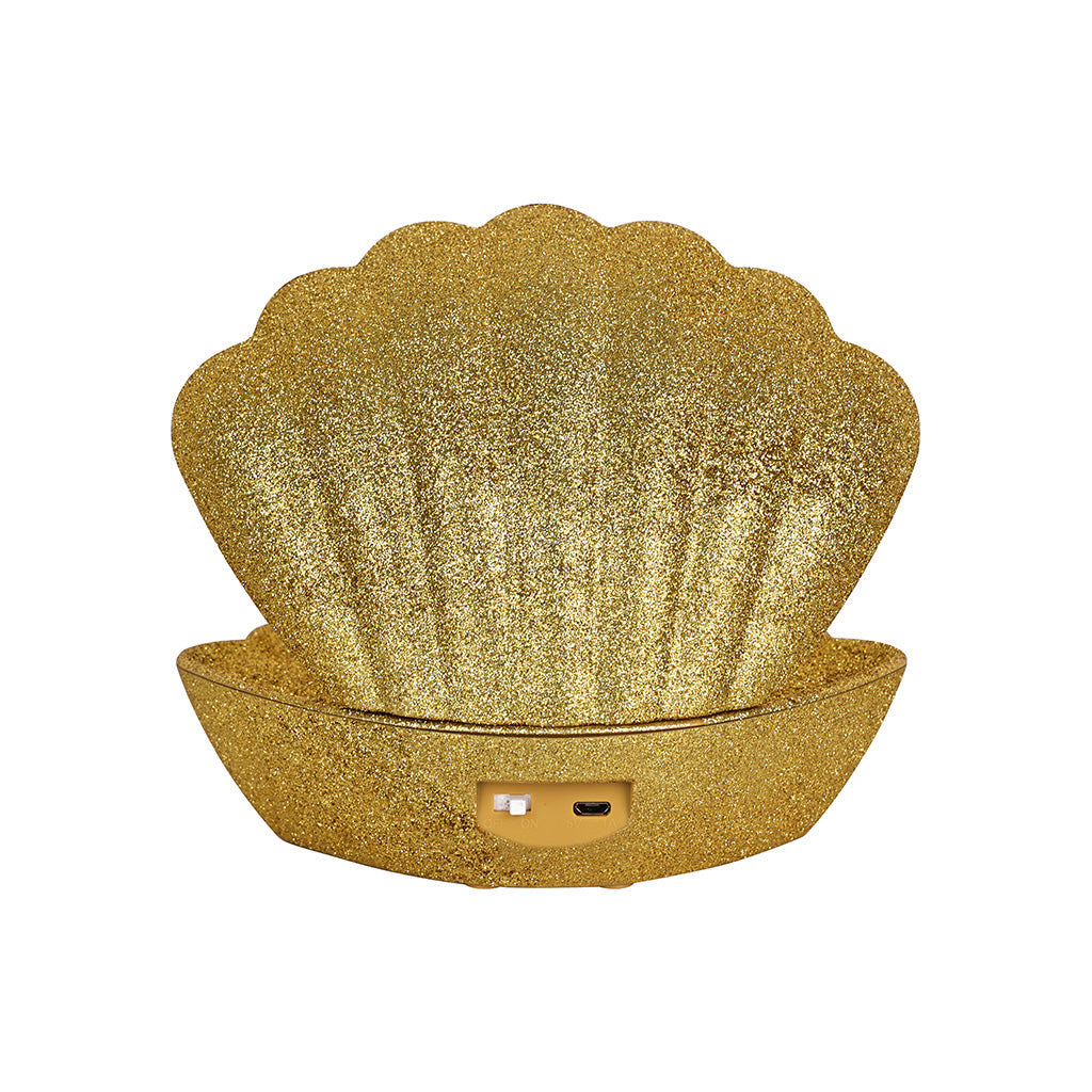 Lampe coquillage dorée