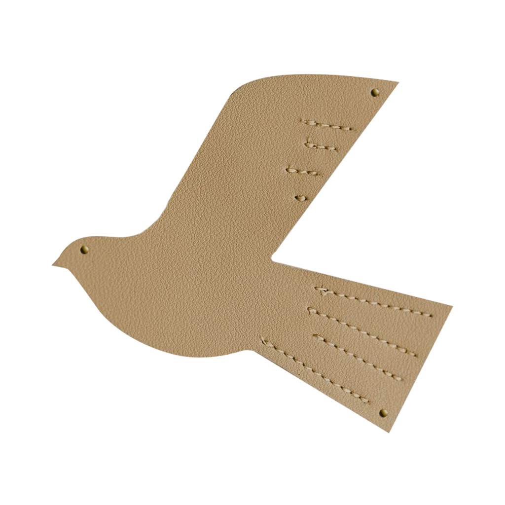 Oiseau en cuir - Camel