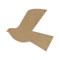 Oiseau en cuir - Camel
